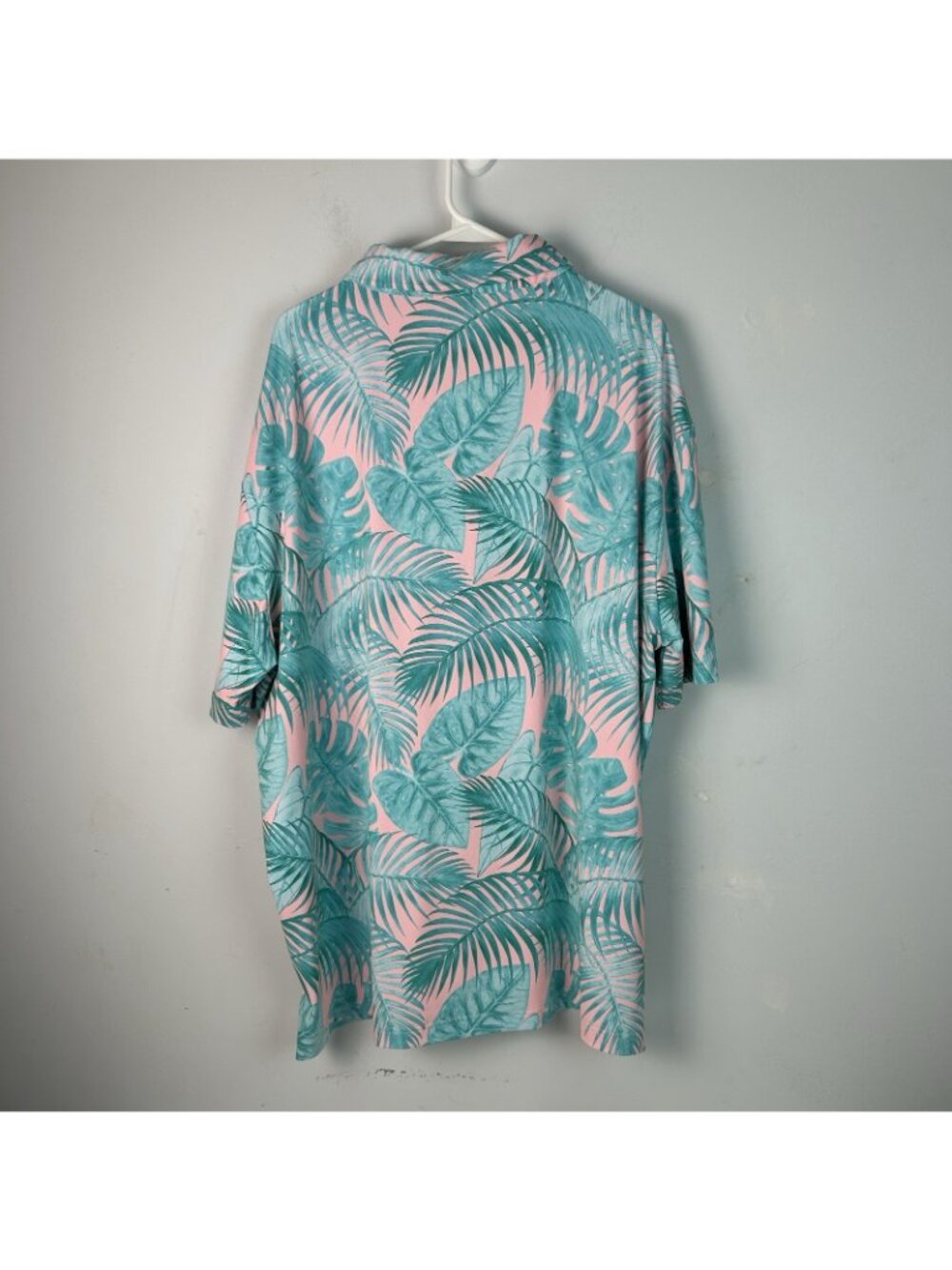 Sunday Swagger Polo Shirt Mens 3xl Pink Tropical Leaf The Keys Golf Performance - Picture 4 of 10